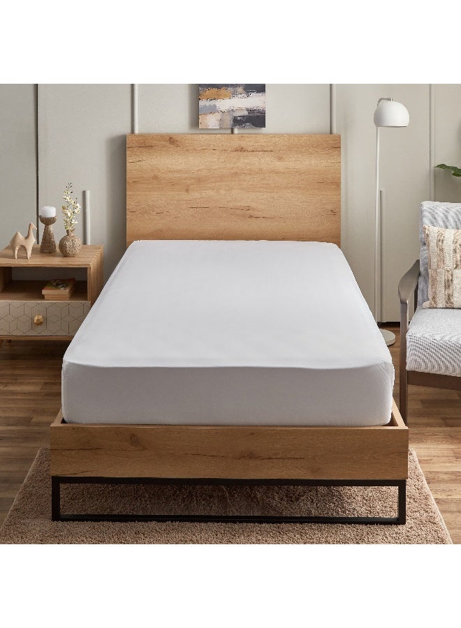 Home Box ملاءة بيضاء مشدودة لسرير توأم - Image 2