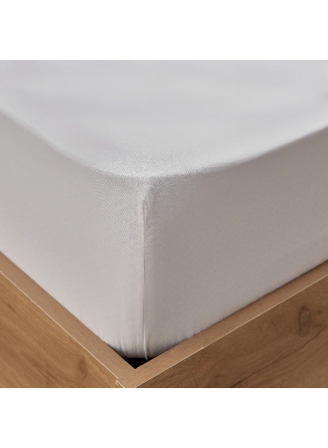 Home Box ملاءة بيضاء مشدودة لسرير توأم - Image 5