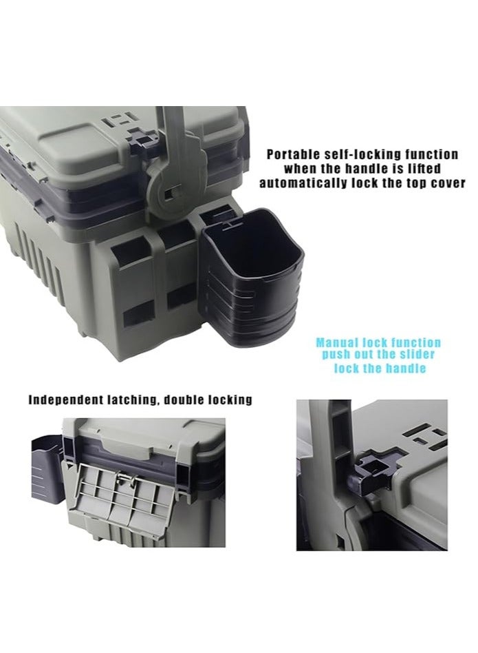 general Fishing multi-functional storage box, fish box storage box, sea fishing, rock fishing, can sit on reinforcement, thickening, large capacity, multi-layer - Image 4