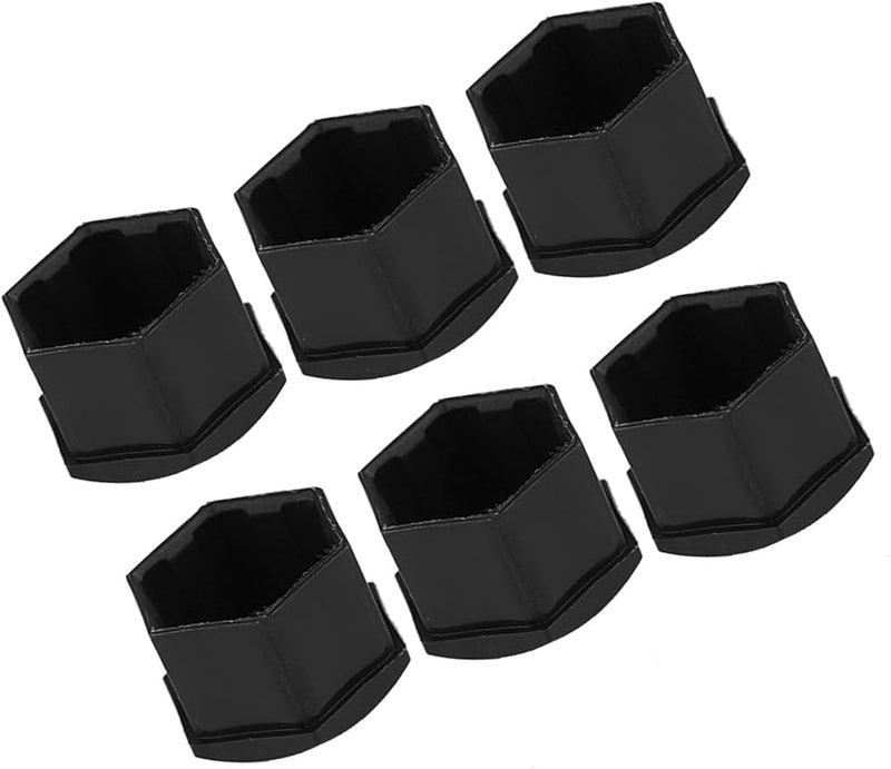Black Nylon PA66 Wheel Nut Cover Caps Set 20 Pcs For 21mm Screws Antitheft Protection - Image 1