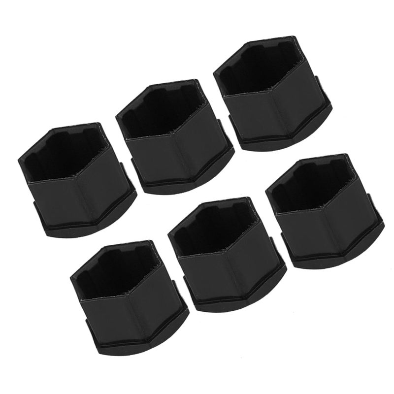 Black Nylon PA66 Wheel Nut Cover Caps Set 20 Pcs For 21mm Screws Antitheft Protection - Image 2