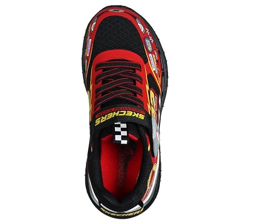 SKECHERS حذاء سنيكرز سكيشرز للأولاد من سكيش تراك، أسود/أحمر، 5 أطفال - Image 3