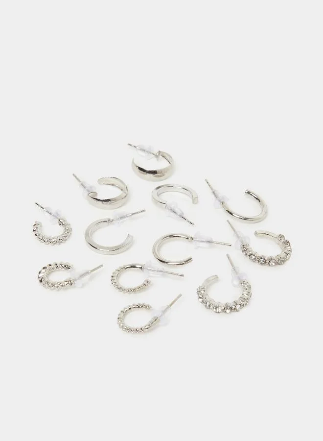 ستايلي Styli Pack of 12 - Assorted Earrings
