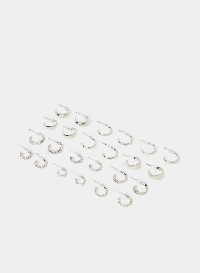 ستايلي Styli Pack of 12 - Assorted Earrings