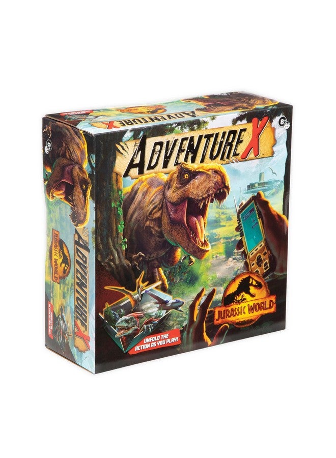 PlayMonster AdventureX Jurassic World Dinosaur-Themed Escape Room Single Use Board Game, Box is Part of The Game, for Kids Ages 8 and Up - Image 1