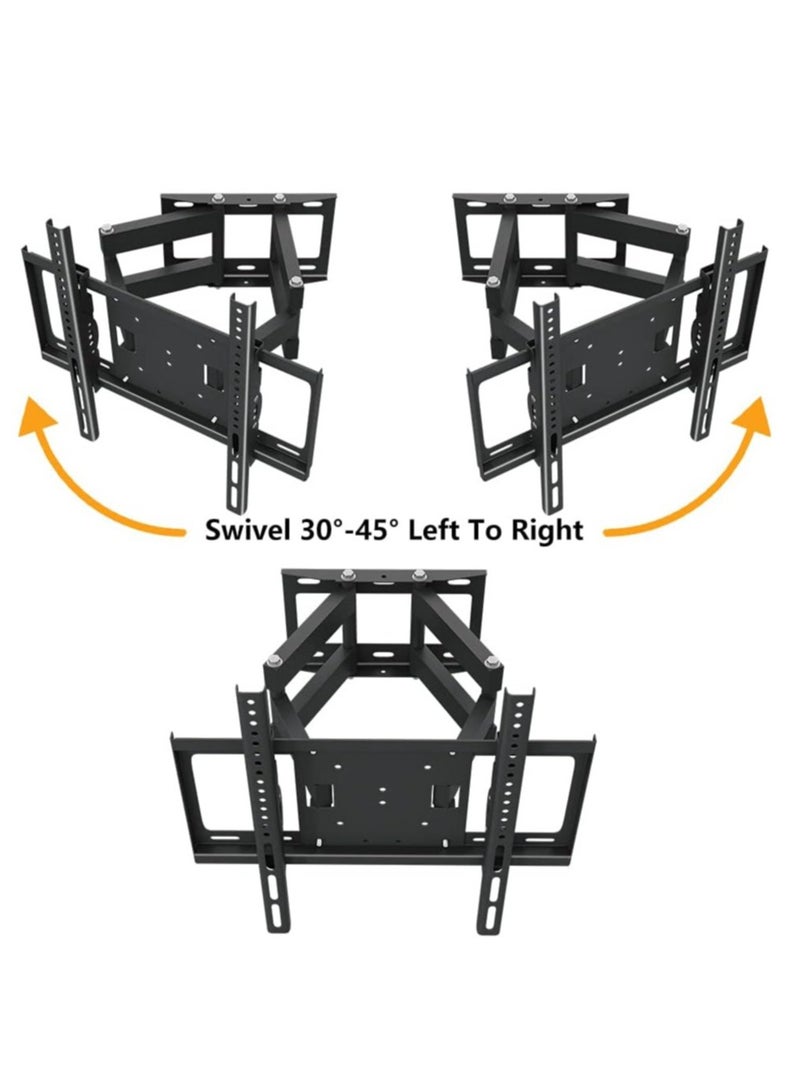 Universal TV Stand for 32-80 Inch TVs, Wall Mount with Double Arm Bracket, Supports Up to 143lbs/65kg  - Image 4