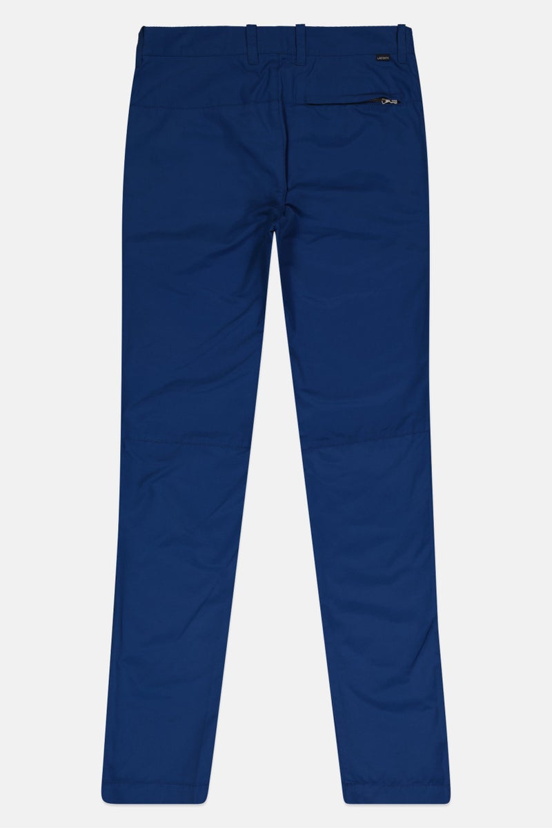 LACOSTE Men Regular Fit Solid Cargo Pants, Blue - Image 3