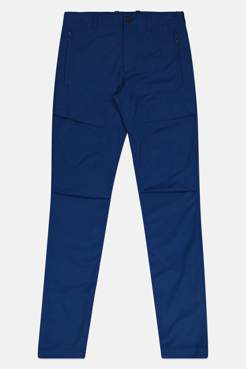 LACOSTE Men Regular Fit Solid Cargo Pants, Blue - Image 2