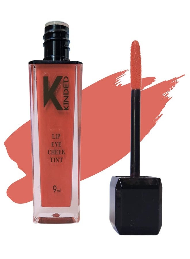 KINDED Lip Eye and Cheek Tint for Women Girls Pigmented Liquid Lip Colour Lipstick Tint Eyeshadow Blush with Vitamin E Longlasting Moisturizing Nourishing (Matte Finish, Perfect Nude, 9 ml) - Image 1