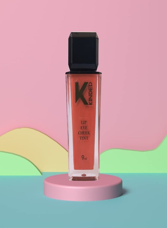 KINDED Lip Eye and Cheek Tint for Women Girls Pigmented Liquid Lip Colour Lipstick Tint Eyeshadow Blush with Vitamin E Longlasting Moisturizing Nourishing (Matte Finish, Perfect Nude, 9 ml) - Image 3