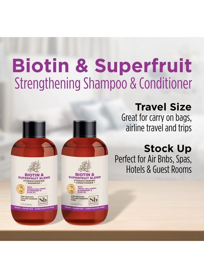 Soapbox Biotin Conditioner Travel Size Biotin & Collagen Super Fruit Bulk 24 Pack Travel Toiletries | Volumizing & Softening Conditioner To Promote Hair Growth Strength 24Pack 3.3 Oz Each - Image 5