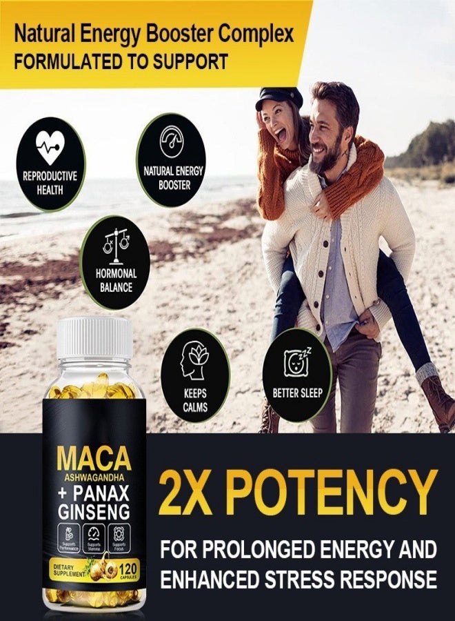 Macal Maca Ginseng Capsules for strengthening the body and improving endurance - 120 capsules  - Image 2