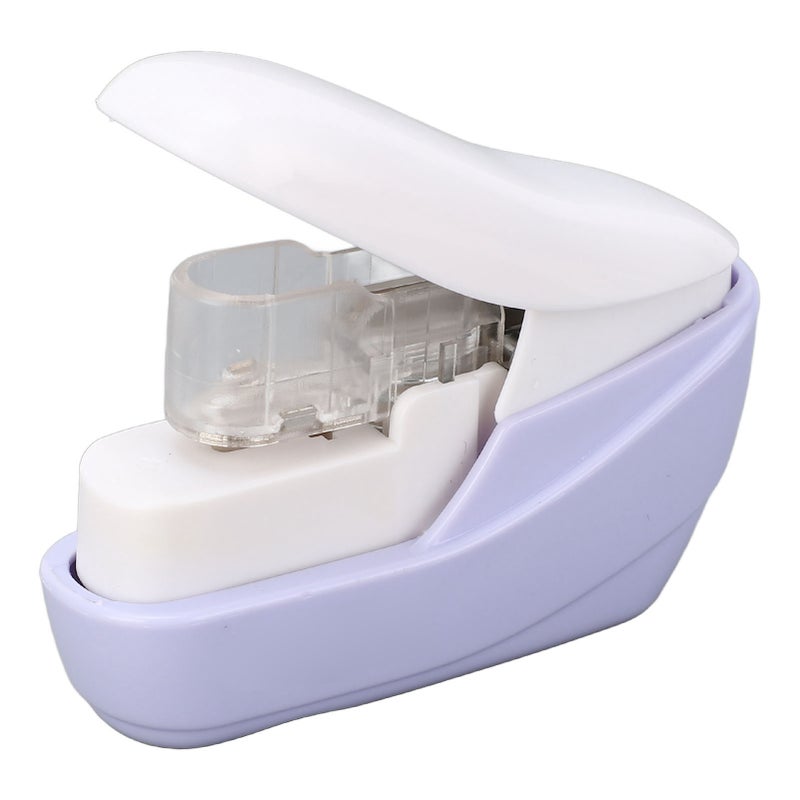 Stapleless Stapler Hand Press Crimper Paper Stapling Machine for Home School Office 4 Pages Binding Capacity Purple - Image 4