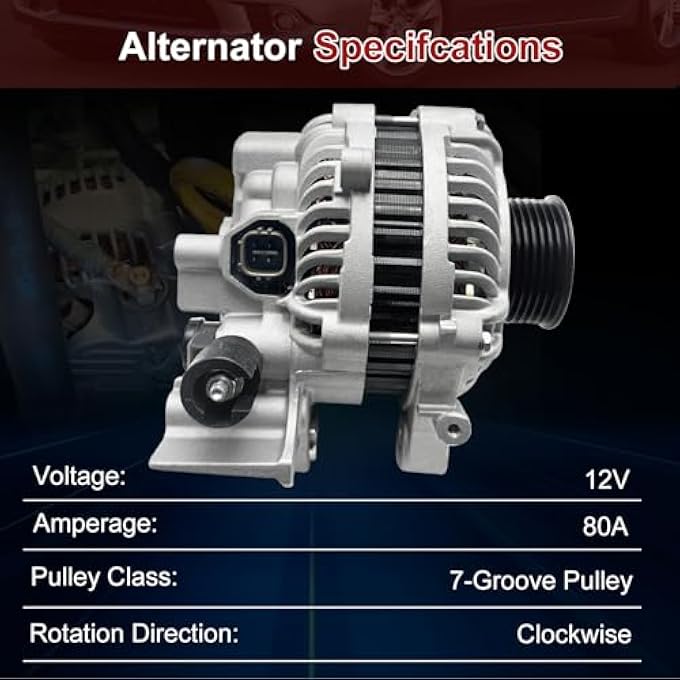 Hsbhlsnx 11176N Alternator Compatible with Honda Civic 1.8L 2006-2011 11176 31100RNAA01 31100RNAA012M2 11176N 31100RNAA01RM AHGA67 A002TC1391 - Image 5