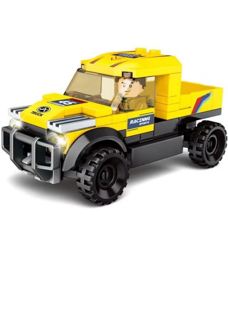 WAOKN New Small Particle Assembled Vehicles Sports Car Model Toys Parent and Child Play Assembled Building Blocks Toys Exercise Kids Spatial Thinking Ability and Hands On Ability