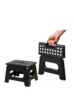 Cool Baby Cool Baby Folding Step Stool Multipurpose Large Medium Heavy Duty Foldable Home Kitchen Black  - Image 1