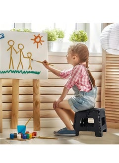 Cool Baby Cool Baby Folding Step Stool Multipurpose Large Medium Heavy Duty Foldable Home Kitchen Black  - Image 3
