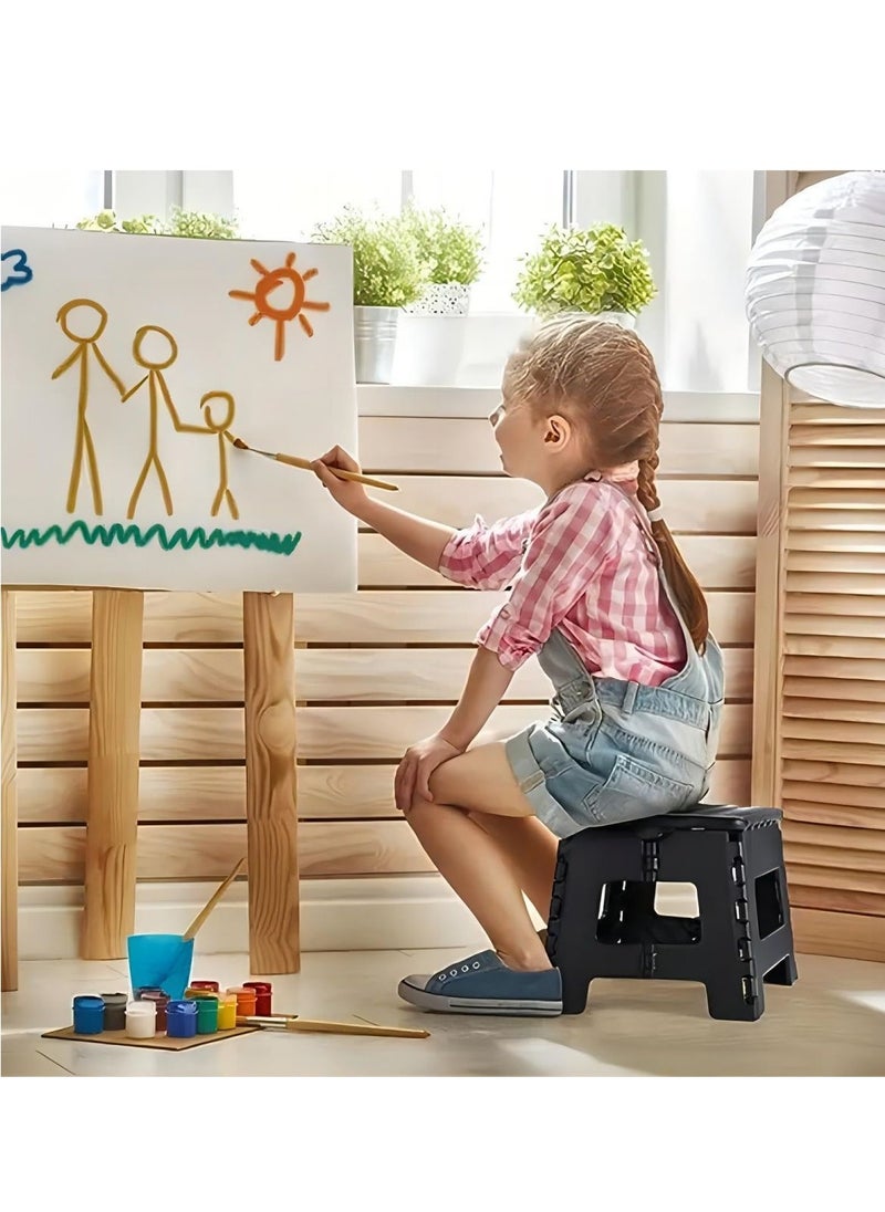 Cool Baby Cool Baby Folding Step Stool Multipurpose Large Medium Heavy Duty Foldable Home Kitchen Black  - Image 3