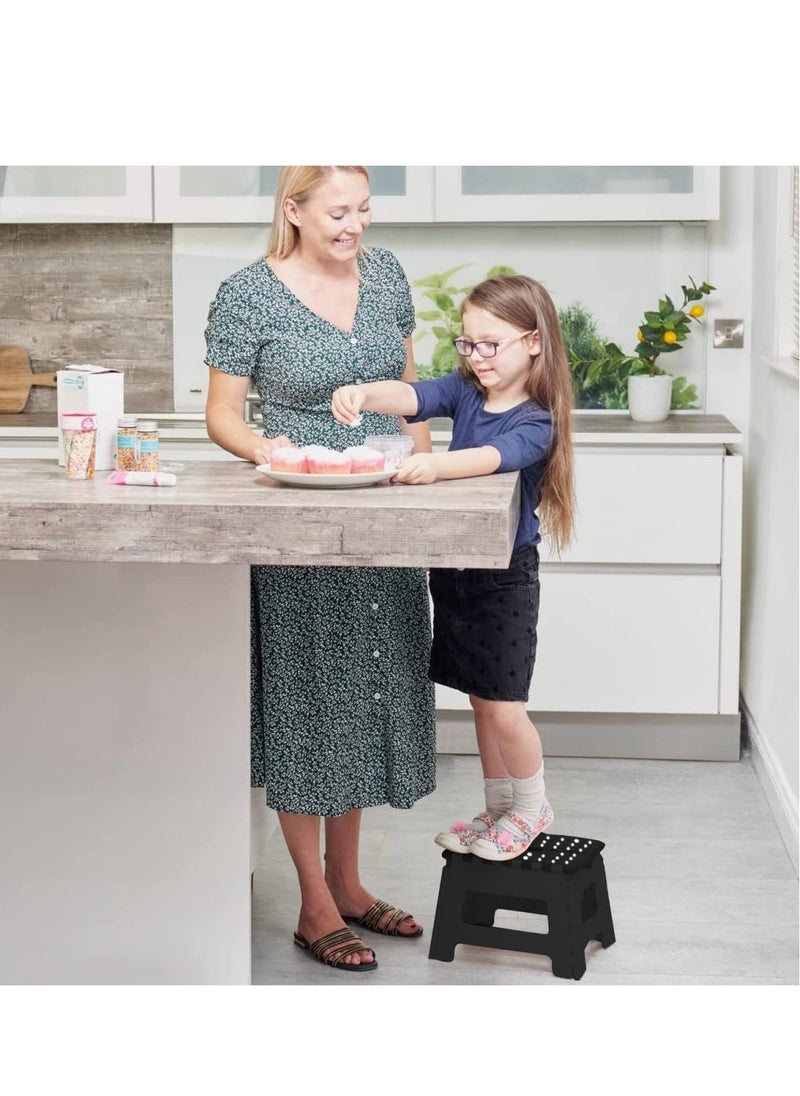Cool Baby Cool Baby Folding Step Stool Multipurpose Large Medium Heavy Duty Foldable Home Kitchen Black  - Image 4