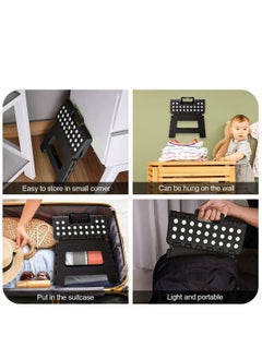 Cool Baby Cool Baby Folding Step Stool Multipurpose Large Medium Heavy Duty Foldable Home Kitchen Black  - Image 5