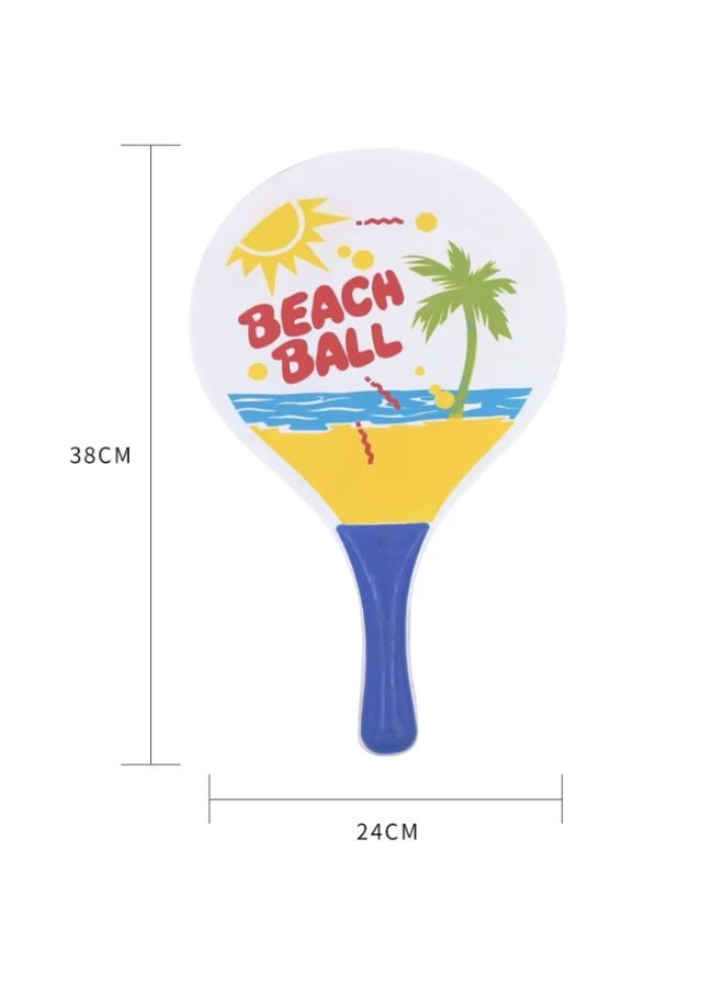 4basix Wooden Paddle Ball Racket with Carry Bag Indoor Outdoor Toy Fun and Classic Paddleball Game for Beach Ball Set of 2 - Image 5