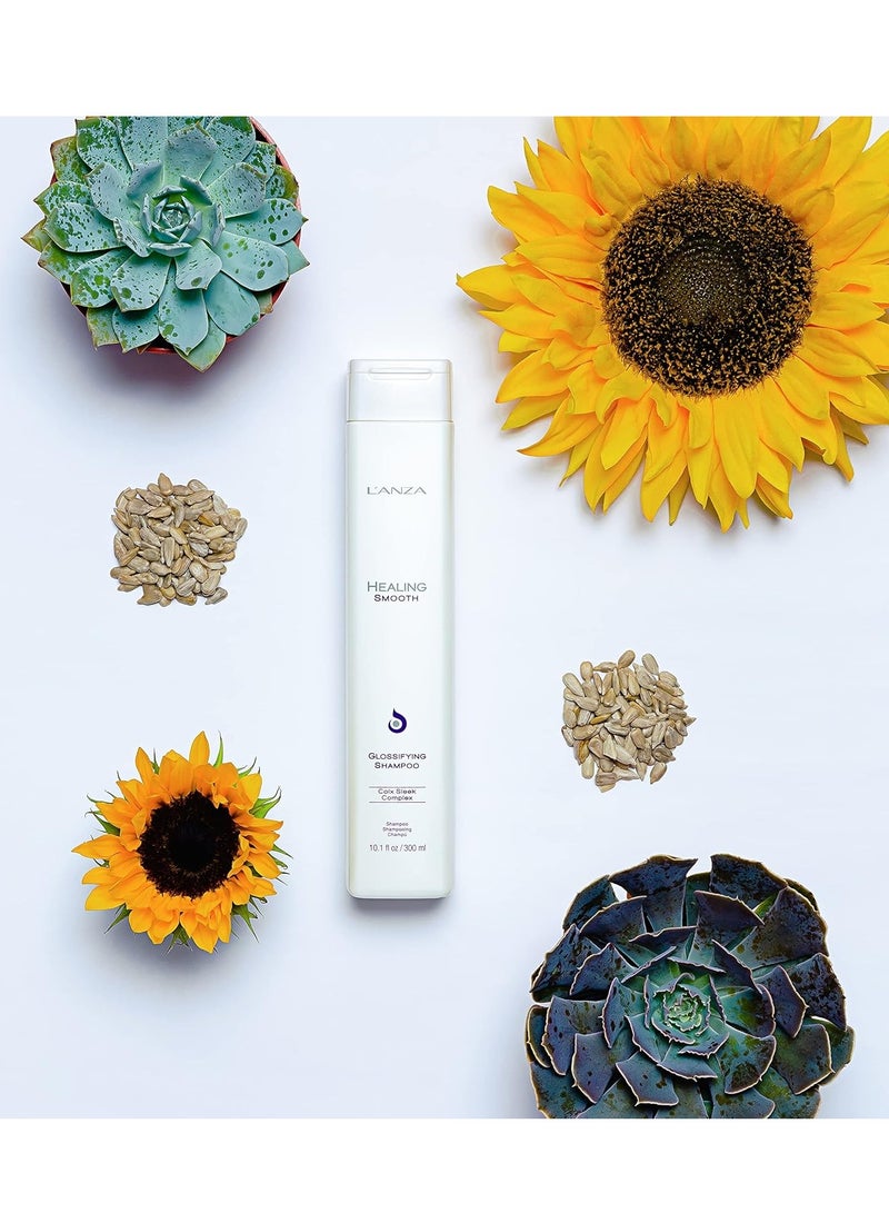 لانزا شامبو لانزا هيلينج سموث اللامع، يغذي ويصلح ويعزز لمعان الشعر وقوته للحصول على مظهر مثالي حريري ناعم وخالي من التجعد 300 مل - Image 3