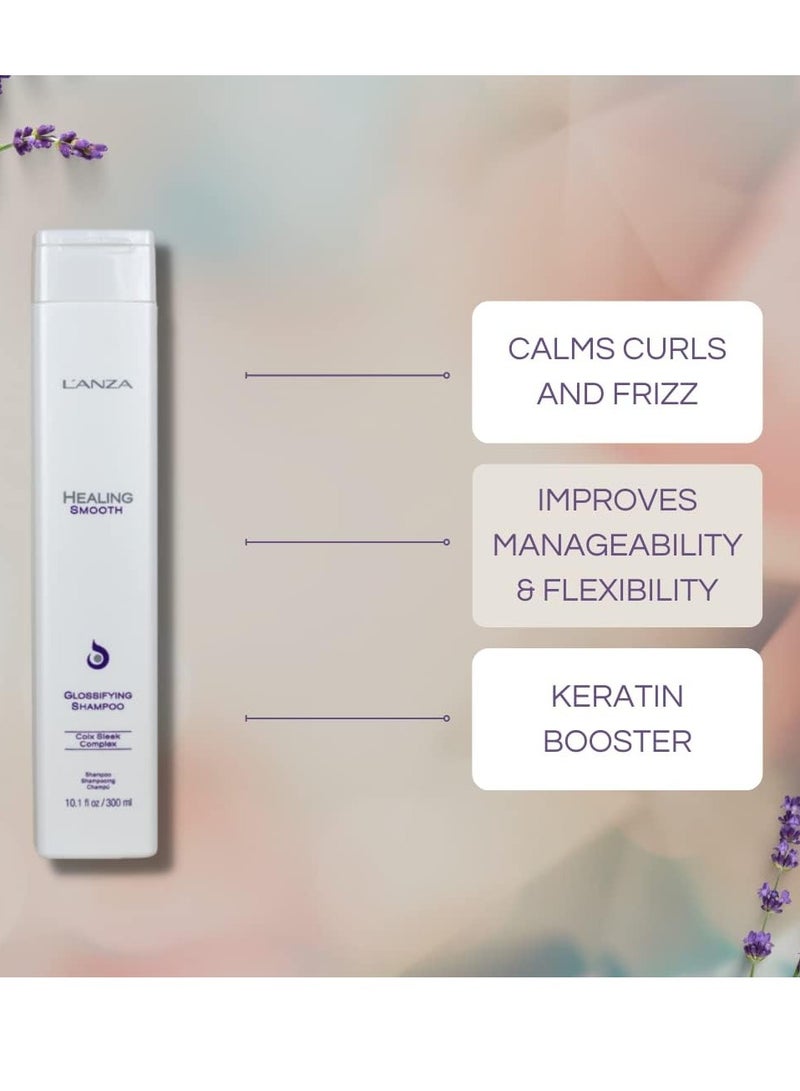 لانزا شامبو لانزا هيلينج سموث اللامع، يغذي ويصلح ويعزز لمعان الشعر وقوته للحصول على مظهر مثالي حريري ناعم وخالي من التجعد 300 مل - Image 5