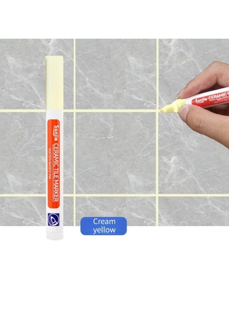 AROAQ White Waterproof Grout Marker Pen for Bathroom Wall and Floor Tile Seam Repair and Cleaning