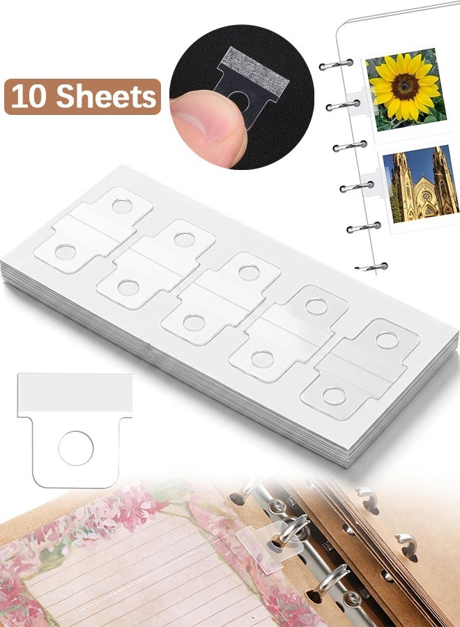 دبليو أف أف أو 10 ورقات (100 قطعة) ملصقات تعزيز ثقوب الملفات شفافة، ملصقات تعزيز ثقوب بحجم 1/4 بوصة، ورق تعزيز ثقوب لاصق ذاتيًا لإعادة ملء ألبومات التخطيط والقصاصات - Image 1