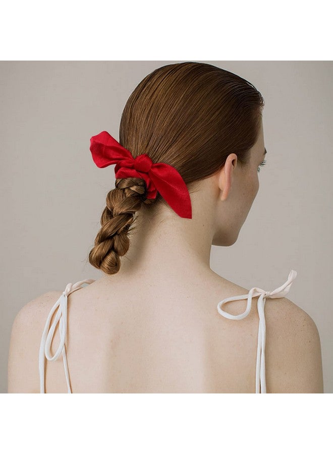 ACO-UINT 20 Pack Scrunchies Hair Ties For Thick Hair Satin Scrunchies For Girls Hair Scrunchies With Bow For Women'S Hair Ponytail Holders Bunny Ear Scrunchies Hair Accessories For Women - Image 5