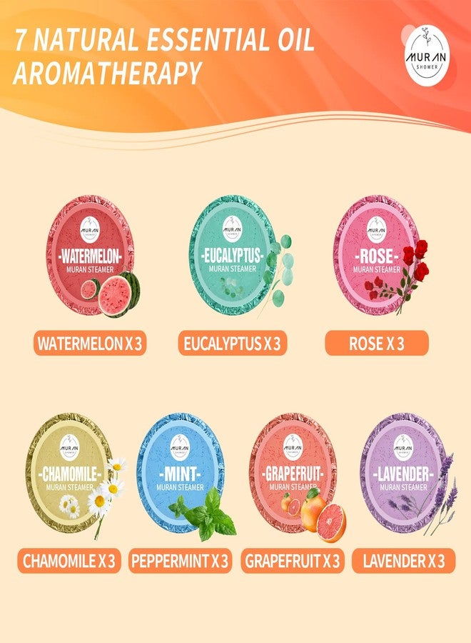 MURAN SHOWER Shower Steamers Aromatherapy 21-Pack Shower Bombs Birthday Day gifts for Her Him Mom Wife, Eucalyptus Rose Lavender Mint Essential Oil, Bath Bombs Easter Basket Stuffers Birthday Gifts for Women,Teens - Image 2