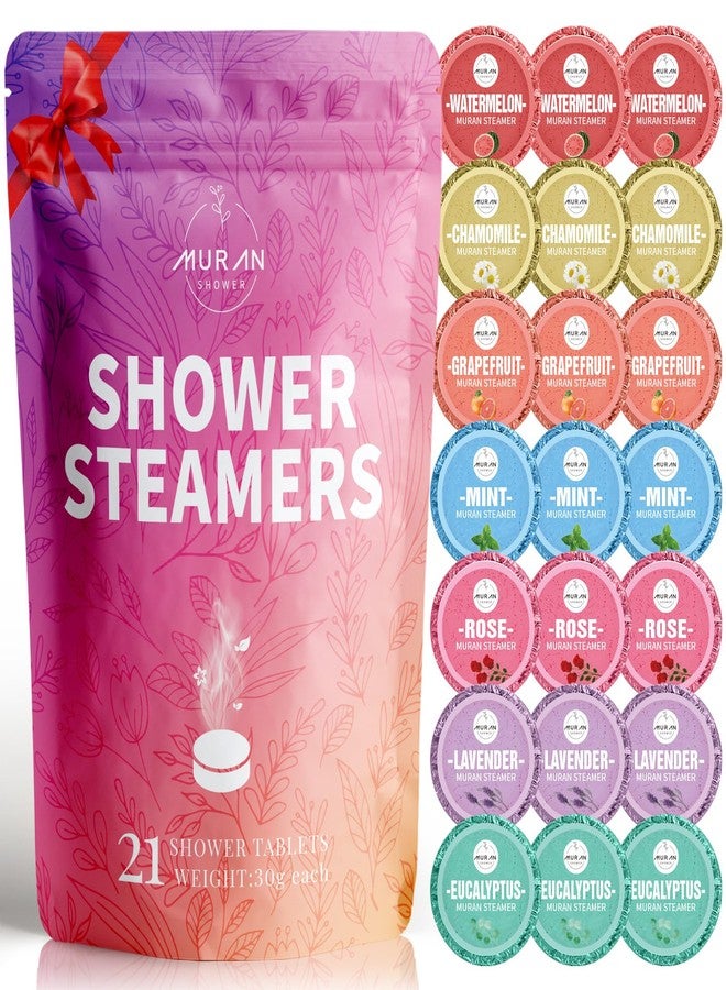 MURAN SHOWER Shower Steamers Aromatherapy 21-Pack Shower Bombs Birthday Day gifts for Her Him Mom Wife, Eucalyptus Rose Lavender Mint Essential Oil, Bath Bombs Easter Basket Stuffers Birthday Gifts for Women,Teens - Image 1