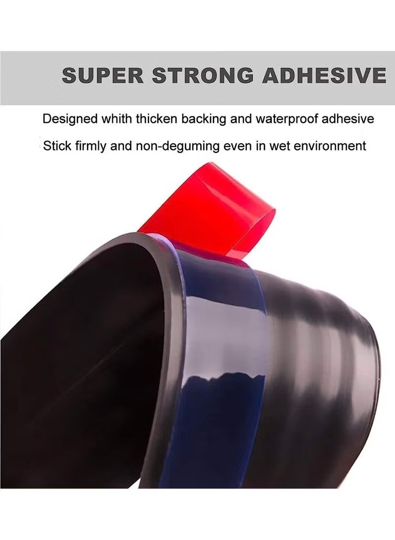 Adhesive Under Door Sweep Weather Stripping Soundproof Rubber Bottom Seal with Wider Strong for Interior Exterior Doors Guard Against Drafts Dust Noise Animals (1M*1 Black) - Image 2