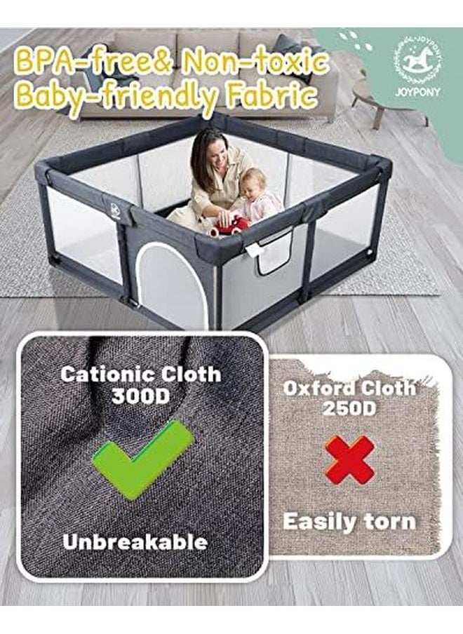 Generic - Baby Playpen Large Playpen For Babies And Toddlers Sturdy Safety Play Yard For Infant Indoor And Outdoor Play Pen With Gate Baby Fence With Soft Breathable Mesh Hand Rings - Image 1