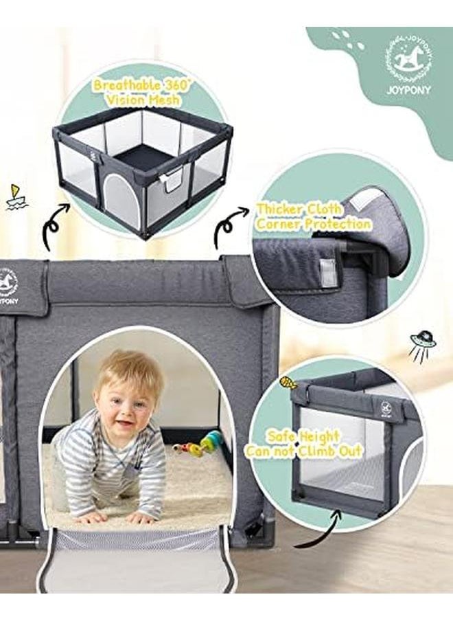Generic - Baby Playpen Large Playpen For Babies And Toddlers Sturdy Safety Play Yard For Infant Indoor And Outdoor Play Pen With Gate Baby Fence With Soft Breathable Mesh Hand Rings - Image 1