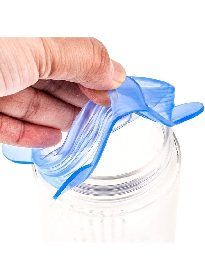 Home Silicone Stretch Lids 6 Pack, Suction Lid Multi Size Reusable Durable Food Storage Covers For Bowls, Cups, Pots, Food Fresh Saver Cover Blue  - Image 4