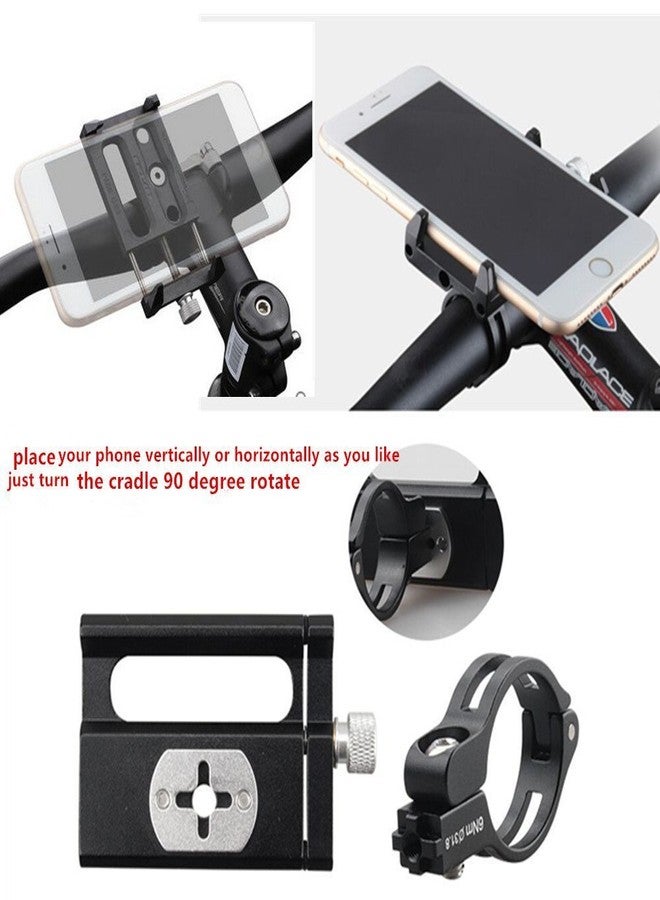 GUB Bicycle & Motorcycle Phone Mount, Aluminum Alloy Universal Bike Handlebar Phone Mount Holder Adjustable Compatible with iPhone X XR Xs 7s 8 Plus,Compatible with SamsungS9/S8/Note5/4 (Black) - Image 4