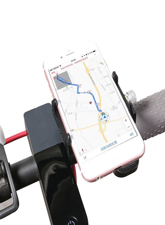 GUB Bicycle & Motorcycle Phone Mount, Aluminum Alloy Universal Bike Handlebar Phone Mount Holder Adjustable Compatible with iPhone X XR Xs 7s 8 Plus,Compatible with SamsungS9/S8/Note5/4 (Black) - Image 2