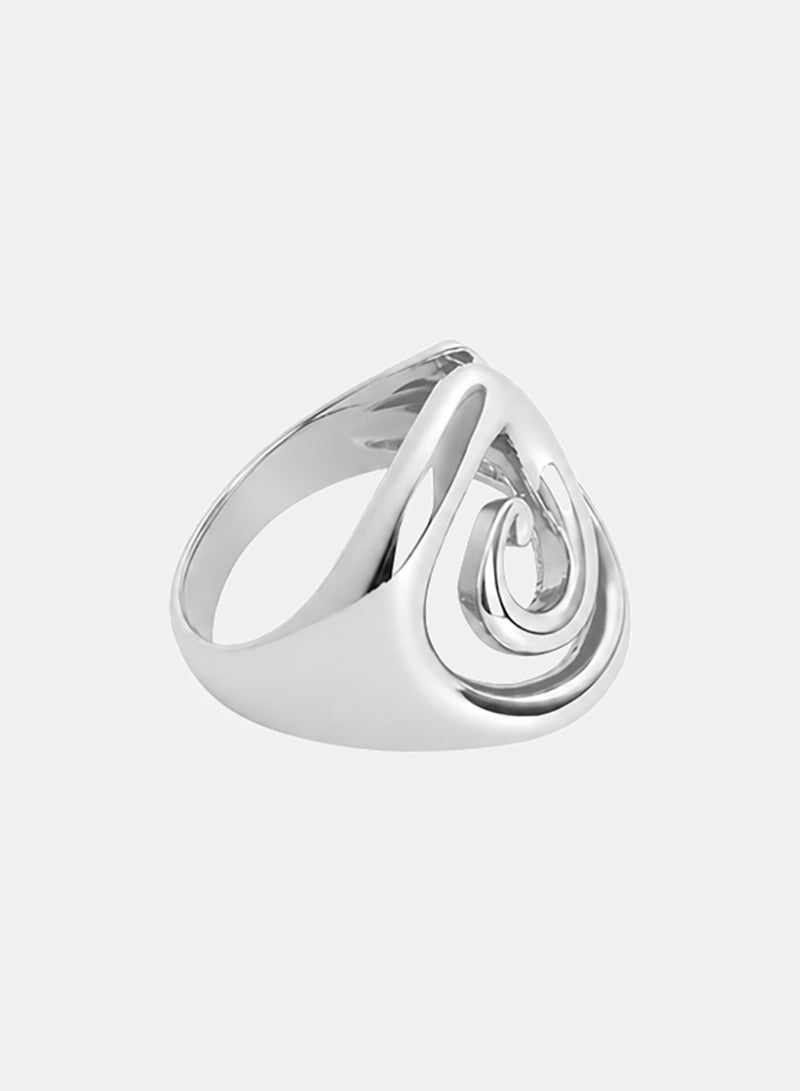 Akher el Ankoud A Modern Women'S Ring With An Interlocking Spiral Design - A Distinctive Geometric Design - Image 2