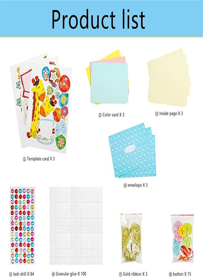 KASTWAVE DIY Handmade Greeting Cards, 3pcs Card Making Kits for Teacher's Day, Mother's Day Birthday Cards as Gift for Mother Father Brother Sister - Image 5