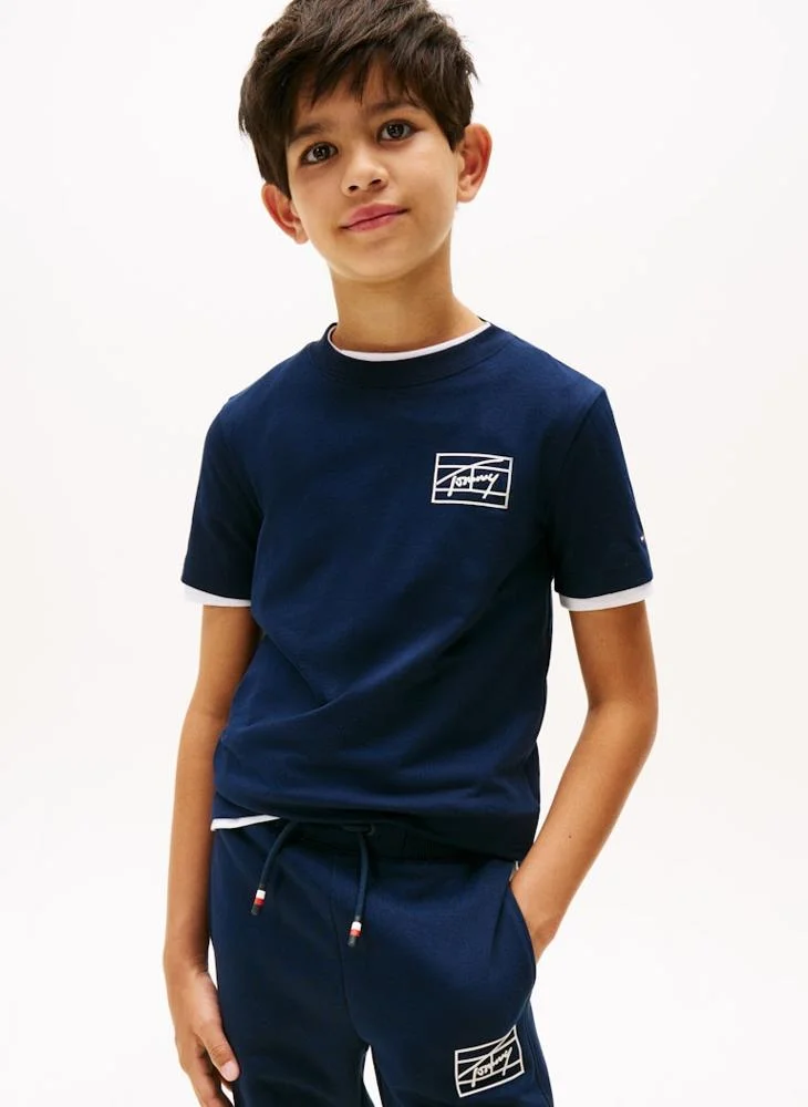 TOMMY HILFIGER Kids Varsity Crew Neck T-Shirt