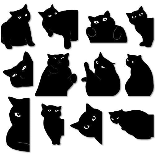 yasest Magnetic Bookmarks - 12 Pieces Assorted Cute Book Markers Clip Set for Teachers Students Book Lovers Reading, for School Office Home Supplies, Kawaii Cat Magnet Page Markers - Image 1