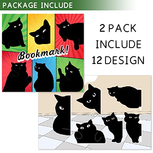 yasest Magnetic Bookmarks - 12 Pieces Assorted Cute Book Markers Clip Set for Teachers Students Book Lovers Reading, for School Office Home Supplies, Kawaii Cat Magnet Page Markers - Image 5