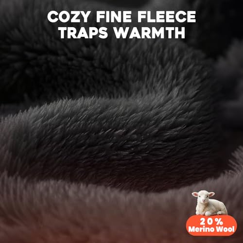 CozyGalar Fleece Lined Wool Blend Winter Gloves for Men & Women - Warm Knit Gloves with Non-Slip Grip for Driving, Dog Walking & Commuting (30°F to 55°F) - Sensitive Touchscreen Fingertips, Reinforced Stitching - Image 4
