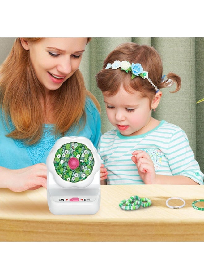Electric Bead Spinner with Base,Automatically Clay Bead Spinner with 2 Needles Fast Beading Bead Spinner Machine Effortless Electric Bead Bowl Spinner for Jewelry Making DIY Bracelets Necklaces - Image 3