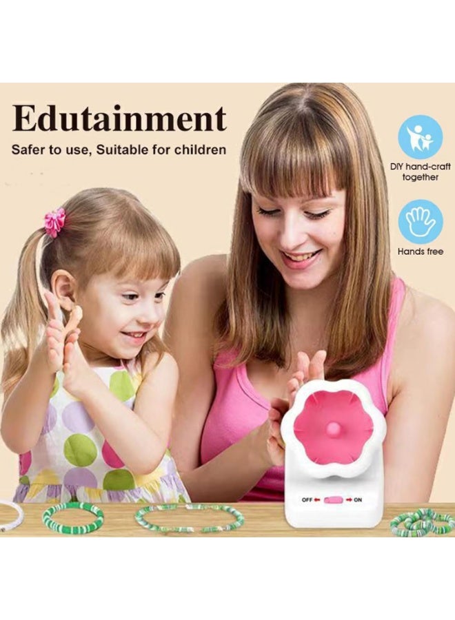 Electric Bead Spinner with Base,Automatically Clay Bead Spinner with 2 Needles Fast Beading Bead Spinner Machine Effortless Electric Bead Bowl Spinner for Jewelry Making DIY Bracelets Necklaces - Image 5