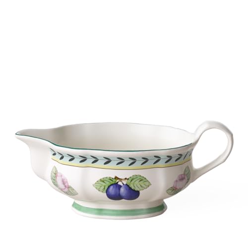 Villeroy & Boch French Garden Fleurence Gravy Boat, 10 oz, White/Multicolored - Image 3
