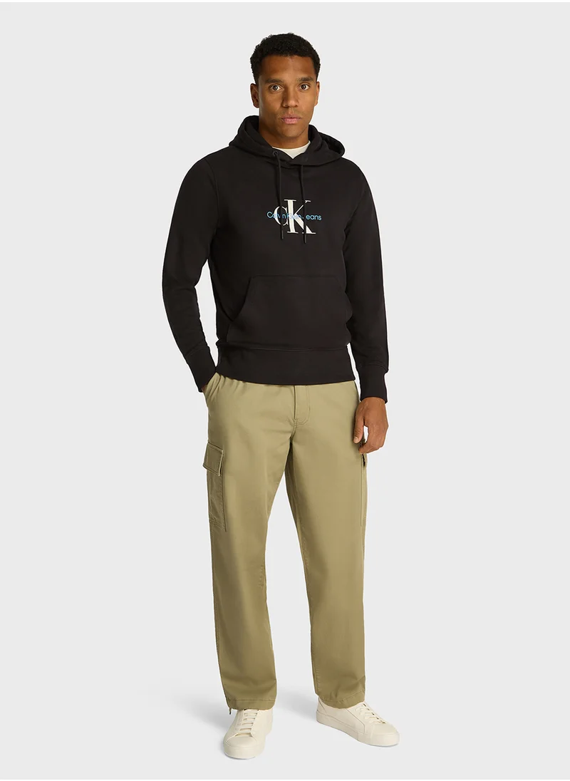 كالفن كلاين جينز Distressed Monologo Hoodie