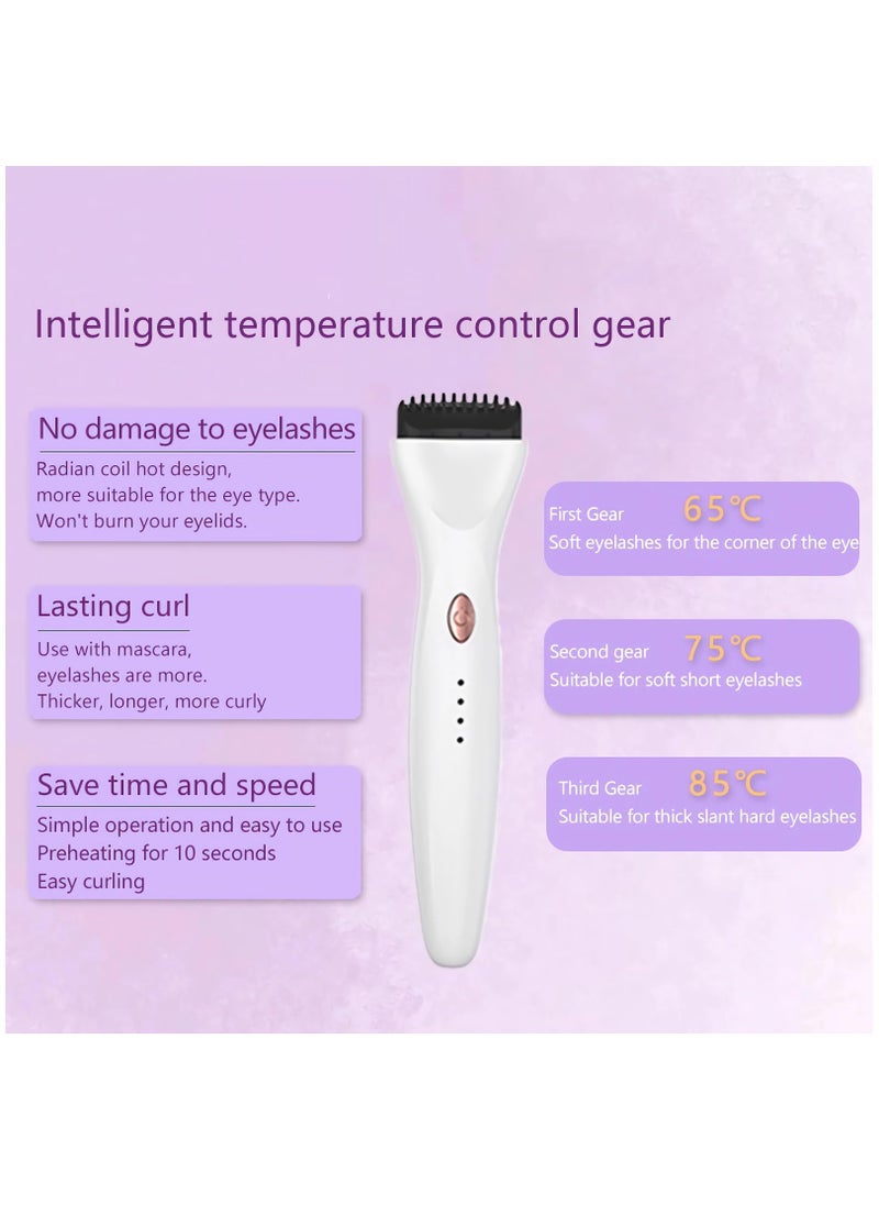 KASTWAVE Heated Eyelash Curlers for Fast Heat Up, Electric Eyelash Curler with Ergonomic Design for Long Lasting, Heated Eyelash Curler with 3 Adjustable Temperature Fit for Eyelashes Curve  - Image 4