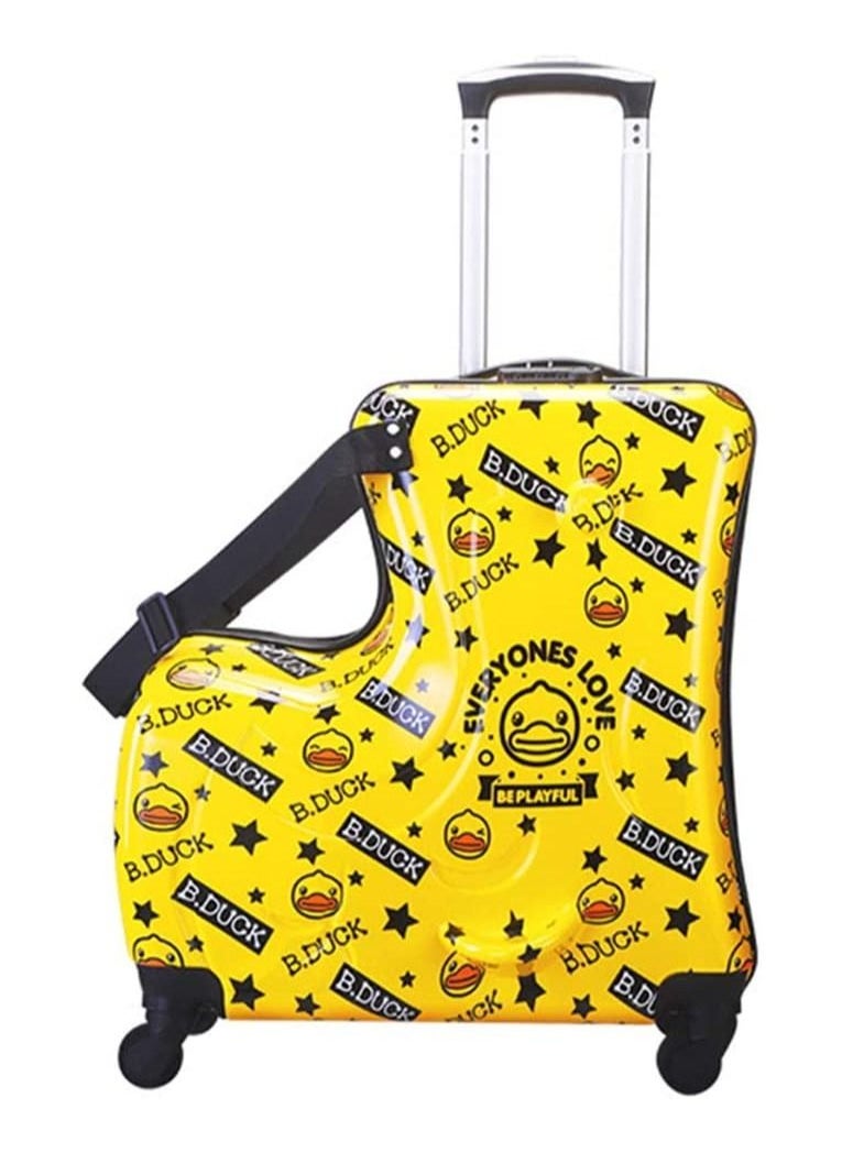 Cool Baby COOLBABY travel in style with our fun and durable kids' luggage - perfect for your little explorer (Yellow Duck, 20 inches).  - Image 1